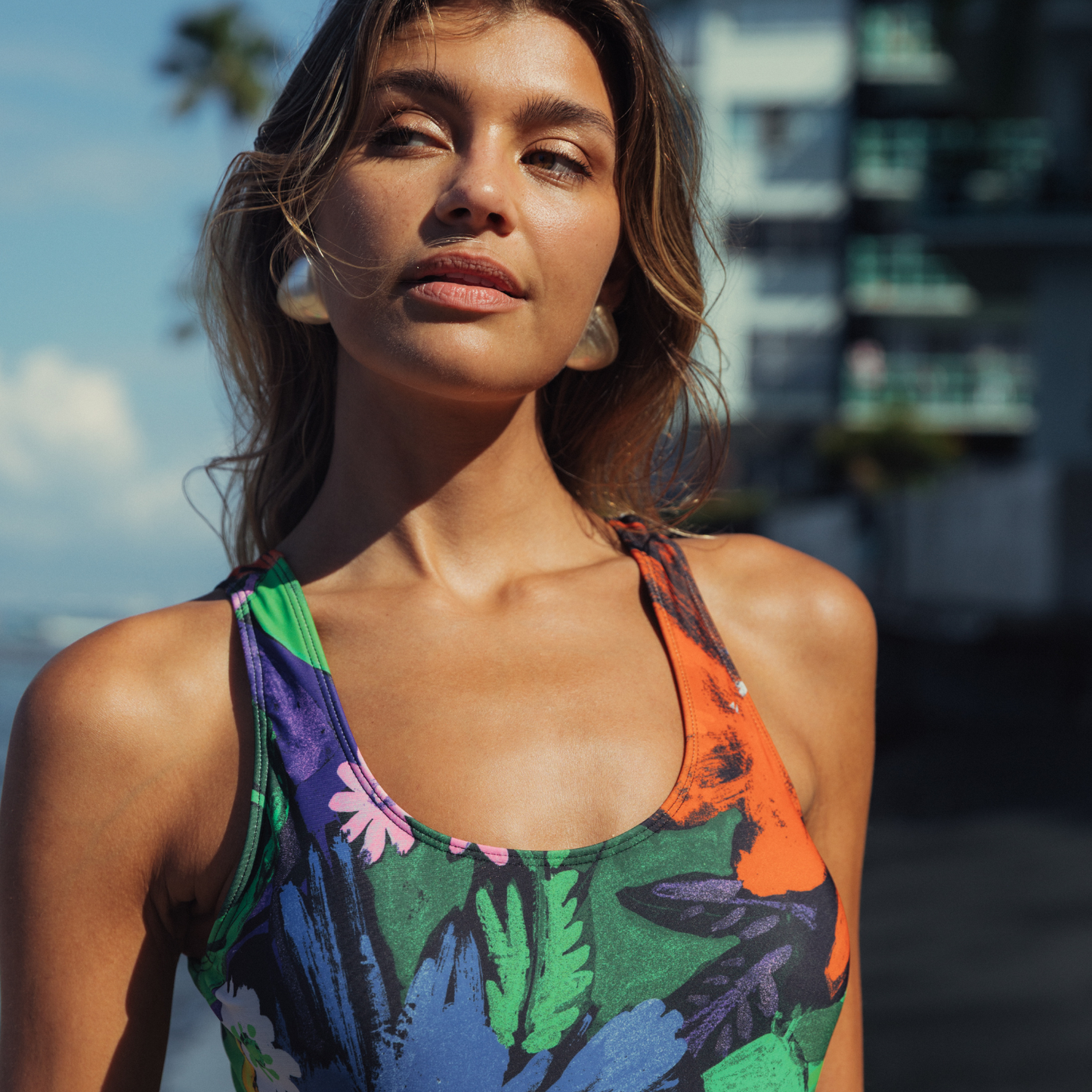 Women's One Piece Swimsuit - Flower Vibes