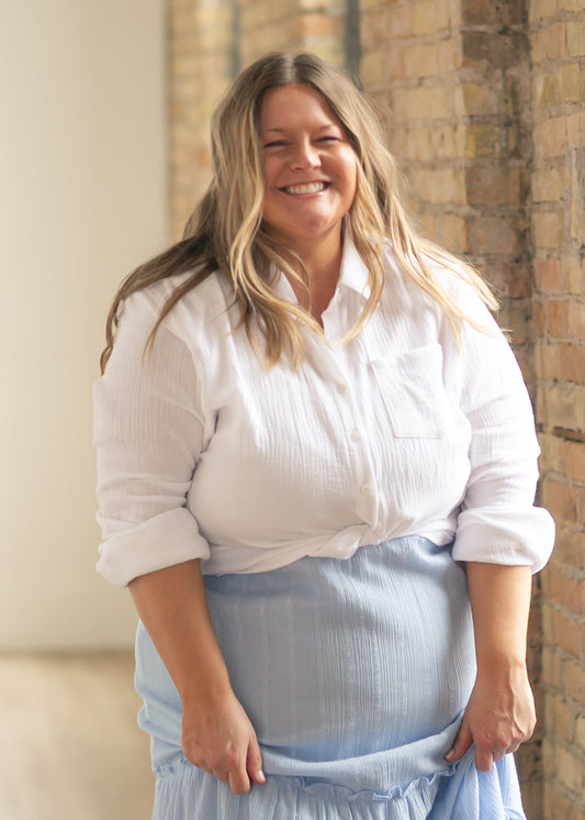 Bailey Cotton Gauze Button Down Top