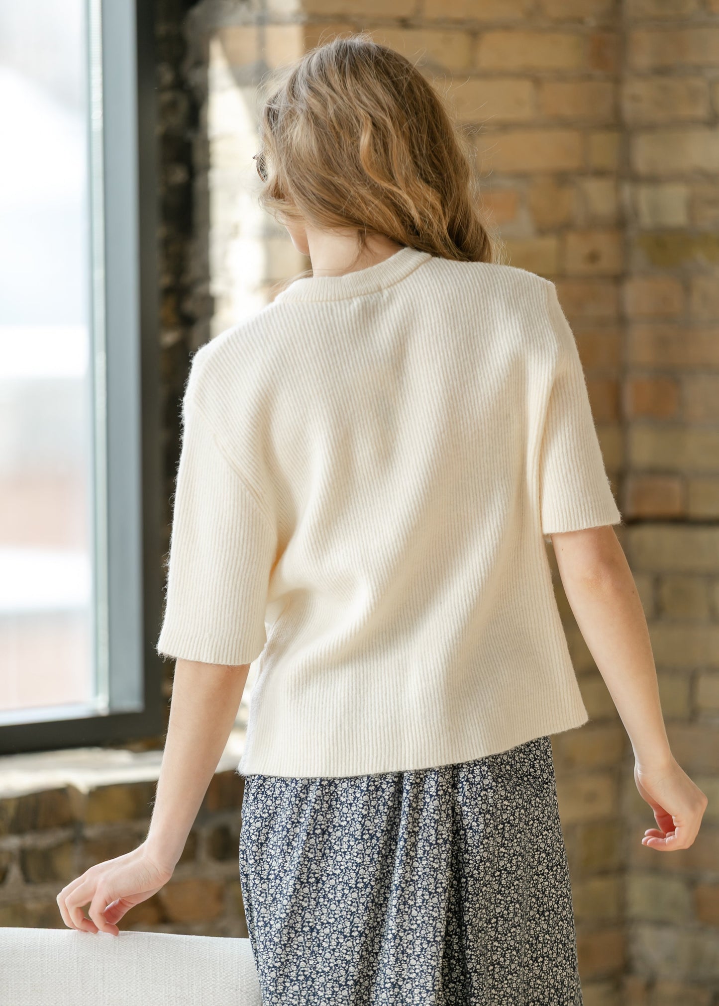 Zadie Ivory Short Sleeeve Button Cardigan